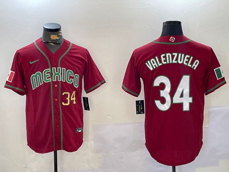 Men Los Angeles Dodgers #34 Valenzuela Red Game 2024 Nike MLB Jersey style 1029->los angeles dodgers->MLB Jersey